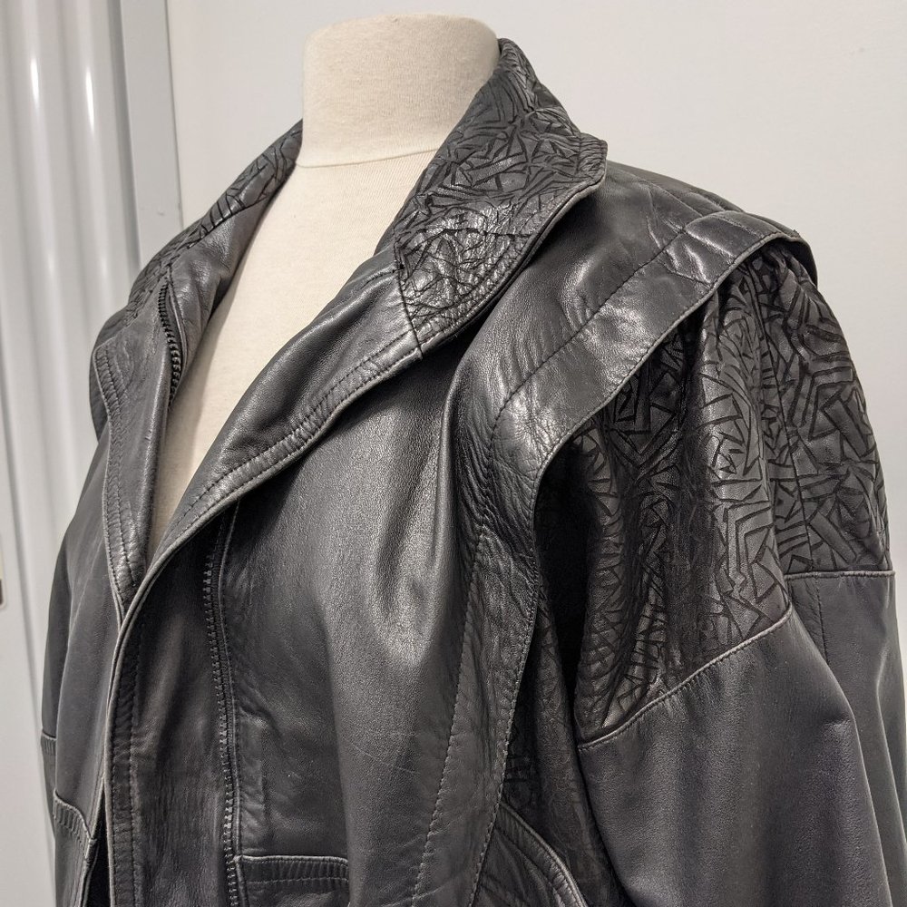 Vintage Genuine Leather Jacket - grunge vibes!